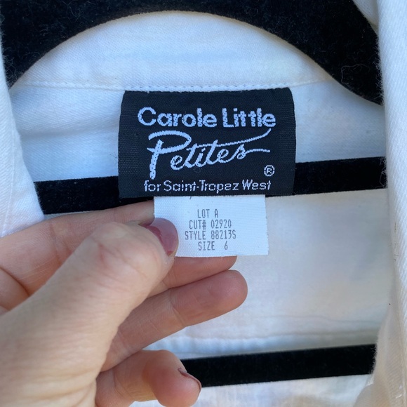 Carole Little White Floral Embroidered Button Down Shirt - Picture 4 of 5